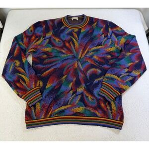 Vintage Missoni for Neiman Marcus Wool Blend Knit Sweater 80s Made in Italy L